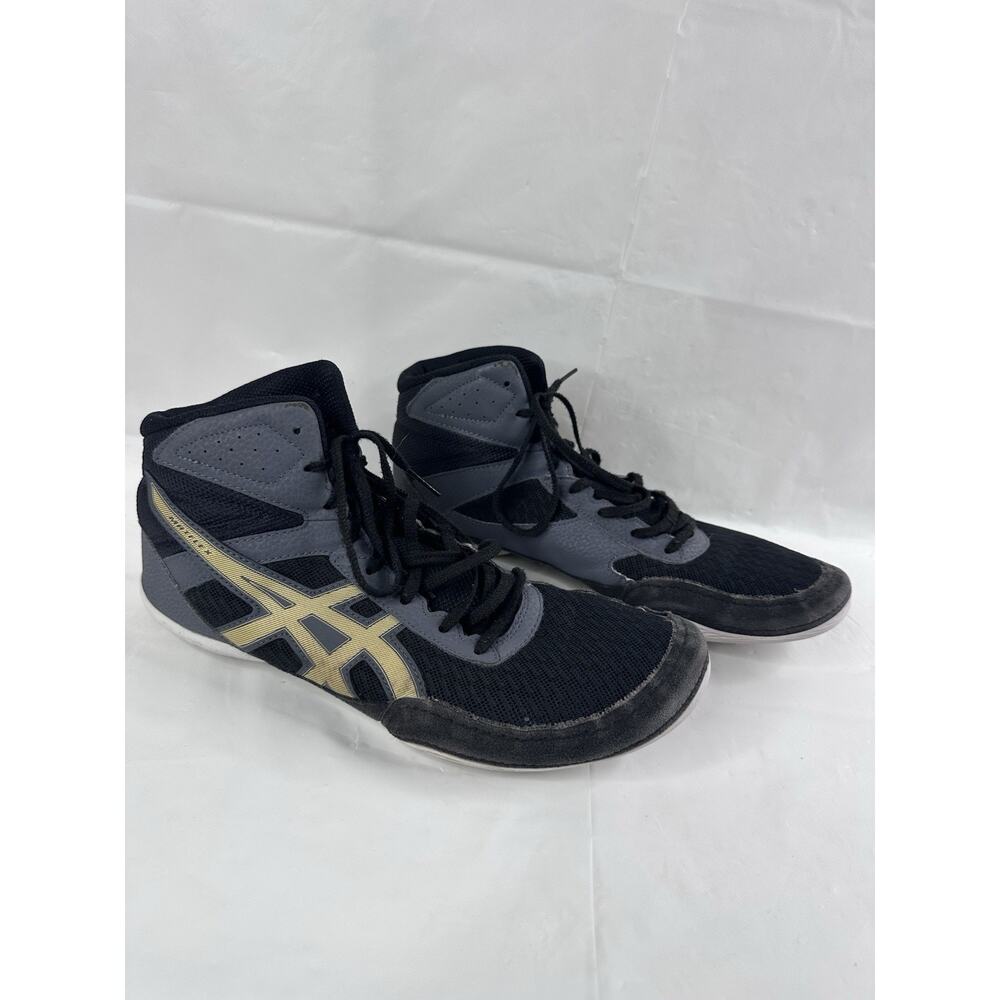 ASICS Matflex Wrestling Shoes Black White Silver Men's Size 10 1081A021 Comfort